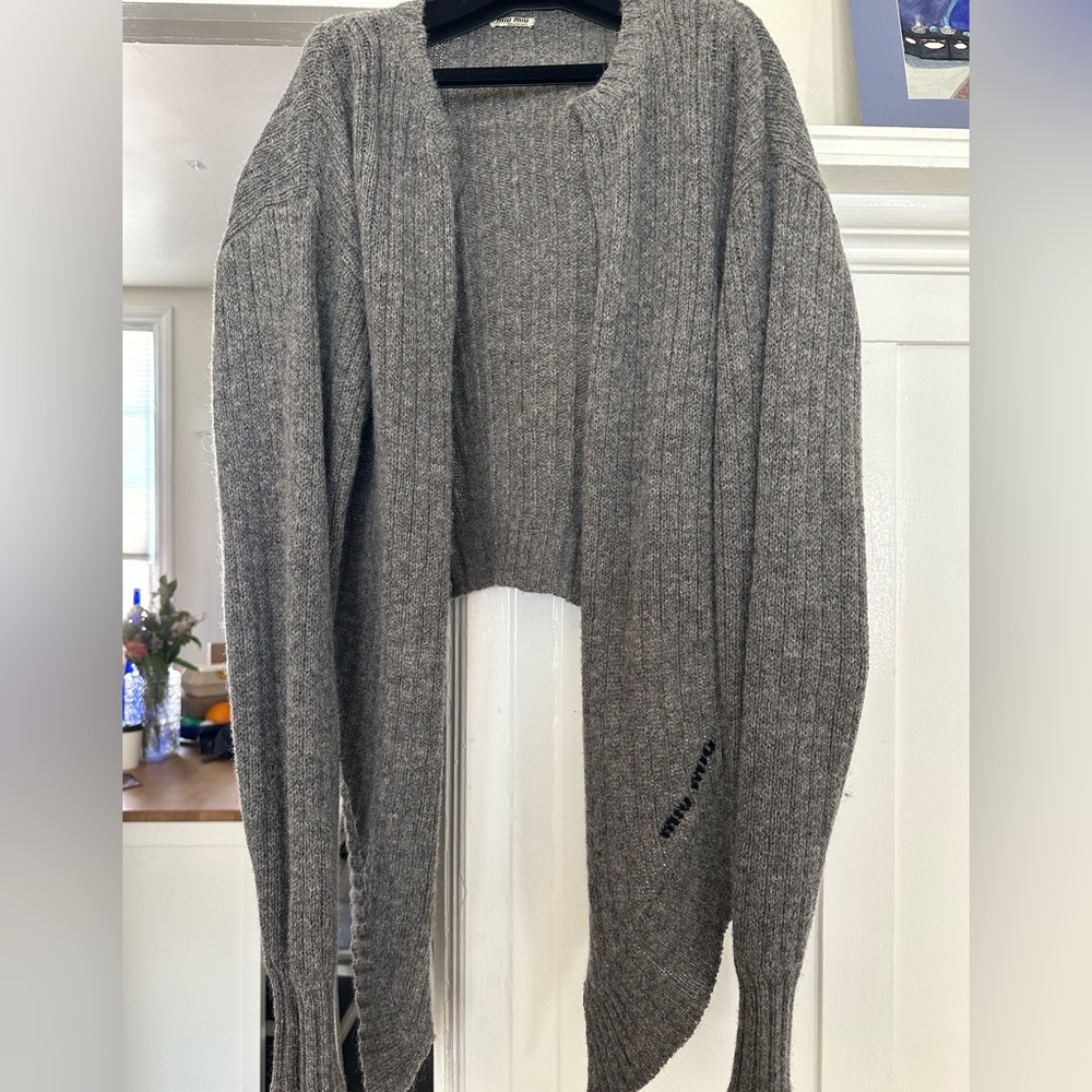 Miu Miu Logo Cardigan